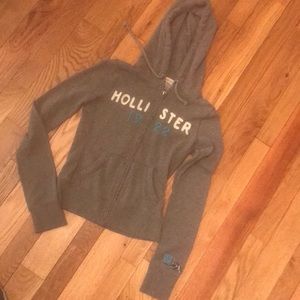 Hollister grey jacket with hood size XS
